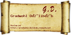 Gradwohl Délibáb névjegykártya